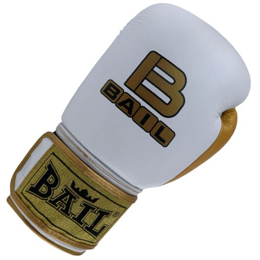 Bail boxing gloves ROYAL, leather - white