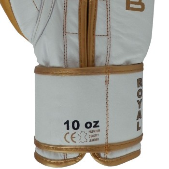 Bail boxing gloves ROYAL, leather - white