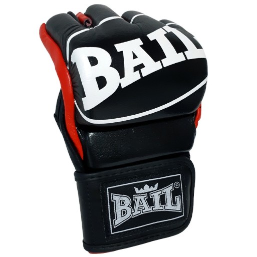 MMA gloves BAIL 06 Leather black/red